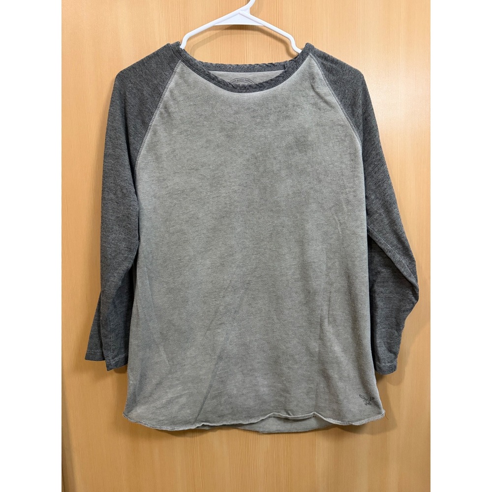 American Eagle Outfitters Mens Grey Raglan 3/4 Sleeve Vintage Fit T-Shirt Medium
